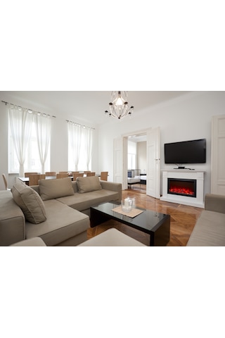 Alaz Efekt Elektrikli Şömine Haznesi Sessiz 95 cm 1800 W Yerli Üretim