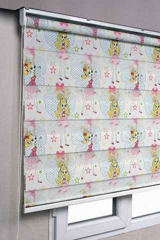 Prenses Desenli Zebra Stor Güneşlik Perdeler