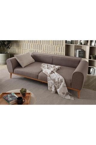 Rebull 3+1 Koltuk Takımı Kahverengi + Sütlü Kahve