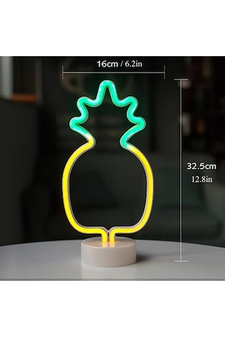 Ananas Neon Led Lamba Yeşil