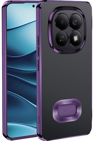 Redmi Note 15 Pro 4g Kılıf Kamera Korumalı Logo Gösteren Mkst Omega Kapak - Derin Mor