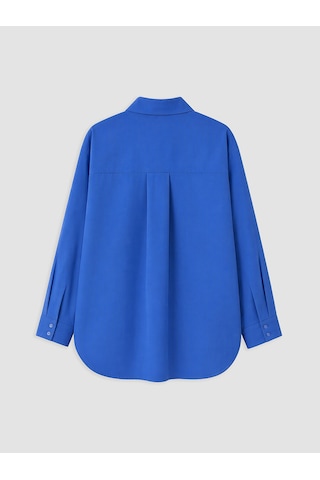 Lcw Modest Mavi Oversize Poplin Kadın Gömlek Diğer