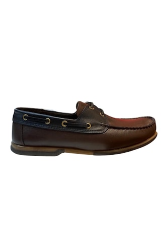 Riverland Y-03 Erkek Kahve-siyah Hakiki Deri Casual Ayakkabı Kahve Kahverengi