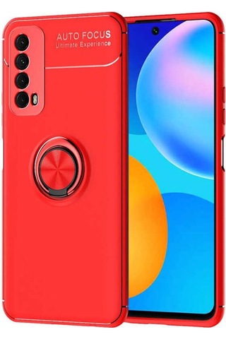 Huawei P Smart 2021 Kılıf Zore Ravel Yüzüklü Silikon Kılıf