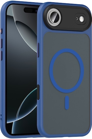 Apple Uyumlu iPhone 17 Air Kılıf Mat Arka Yüzey Wireless Şarj Özellikli Mkst Flet M-safe Kapak - Gri Gri