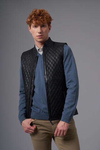 Luca Siyah Deri Yelek 118520 001