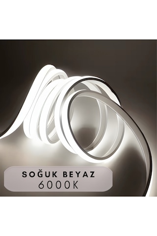 Ankara Teknik 220 Volt Cob Neon Led Beyaz 6000k F-cob Led Yüksek Lümen Dış-iç Mekan 20 Metre