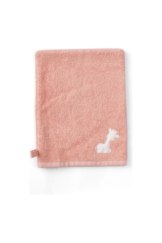 Uygun Bebe Bebek Havlu Banyo Kesesi Zürafa Nakışlı Pembe - Pembe