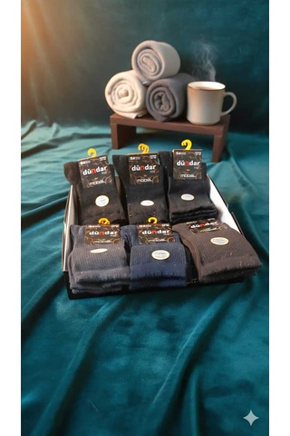 Unisex Modal Soket Çorap, Asorti, 12'li Kutu Set5
