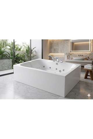 Alika 200x160 Dikdörtgen Panelli Küvet&hidromasaj Sistem - 3 8+12