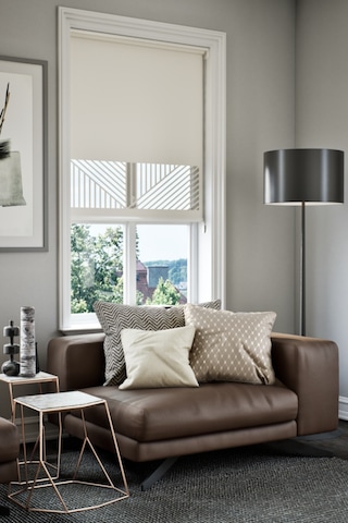 Lazer Kesim Mat Stor Perde, Lazer Kesimli Klasik Serisi, C-151001 Beyaz Renk