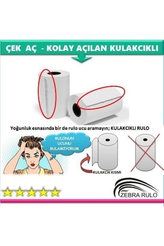 100 Adet 80x40m Goojprt Jp-80 Yazıcı Rulosu 40 Metre