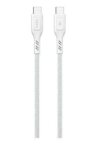 Knit 60W Hızlı Şarj Destekli Type-C To Type-C Şarj Ve Data Aktarım Kablosu 1 Metre Beyaz