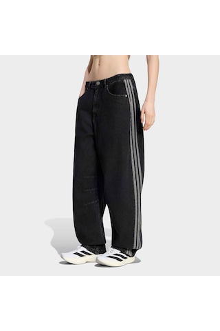 Adidas High Rise Barrel Kadın Siyah Jean Pantolon 052 Kq6474 Çok Renkli