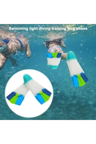 Trendooze Yüzme Yüzme Yüzgeçleri Yumuşak Süper Son Silikon Saklama Paletleri Mavi İle İçin Esnek Elastik Eğitim Derece Çocuklar Çantası Aracı İs Mavi