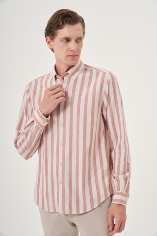 Morven Erkek Kiremit Pamuk Trend Dynamic Fit Düğmeli Yaka Gömlek 25ms004028460 Kiremit Kiremit