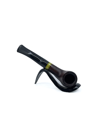 Dapper Bent Billiard Briar Gül Kökü 9 Mm Filtreli El Yapımı Pipo - 3068
