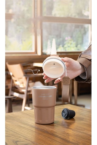 Sırdırmaz Kapaklı Paslanmaz Çelik Isı Yalıtımlı Termos Ofis Kupa 360 Ml - Pembe Pembe