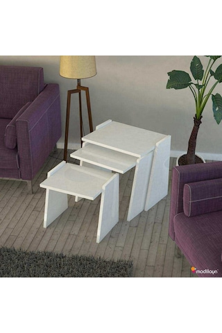 Viva 3 Lü Zigon Sehpa Takımı (414765918)