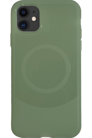 Apple Uyumlu iPhone 11 Kılıf Maya Karbon Seri Silikon Kapak Su Yeşili
