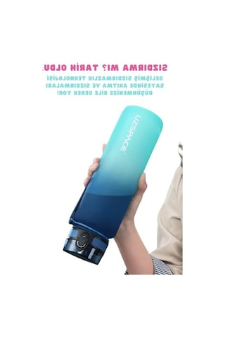 1500ml Kapasiteli Motivasyonel Su Matarası, Pembe-gri Renk Seçenekleri 0