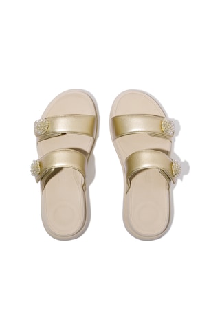 Roncato 675 Platino Sandalet Kadın Diğer Iw5-090 / 675 Fitflop F-mode Go Beadie-button Adjustable Two-bar Sl PLATİN
