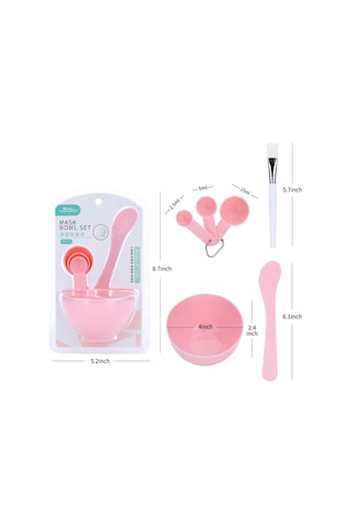 Yüz Maskesi Kendin Yap Karıştırma Aleti Seti Pembe Renk