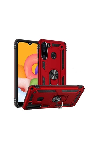 Samsung Uyumlu Galaxy A21 Kılıf Zore Vega Kapak-Siyah
