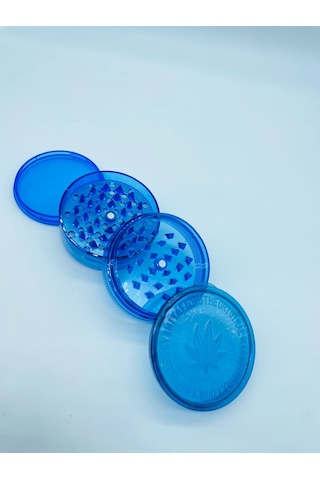 Plastik Tutunöğütücü 4parça Grinder Mavi