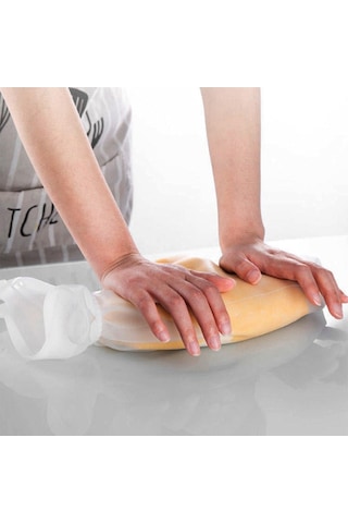 Mcg Büyük Hamur Torbası Silikon Şeffaf Hamur Yoğurma Torbası Ekmek Makarna Mantı Hamuru Kolay Renkli