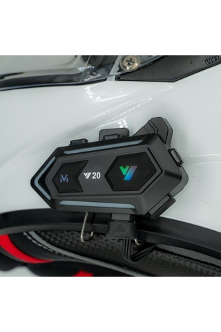 Gp Katjmer Y20 Bluetooth 5.3 Rgb Işıklı Ipx6 Motosiklet Kask Kulaklığı Intercom