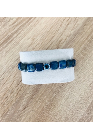 Mk Tasarım Gerçek Lapis Lazuli Taşı Bileklik-mkt.1.101.80 Rahatla Çok Renkli