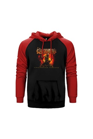 Kreator Civilization Collapse Gri Renk Reglan Kol Sweatshirt / Hoodie