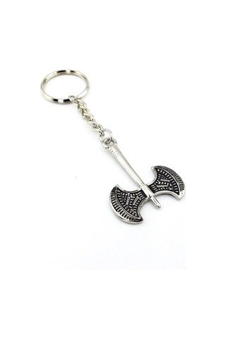 Herşey Nota Savaşçı Viking Balta Eskitme Metal Anahtarlık