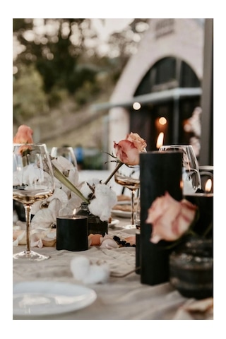 Silindir Mum 3'lü Kokulu Büyük Mum Dekoratif Mum Seti Siyah