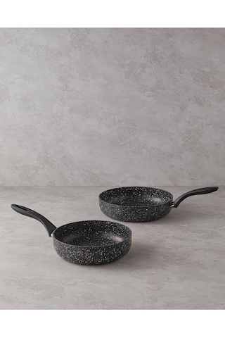 Granada Alüminyum 2 Parça Tava Seti 24-28 Cm Siyah Siyah