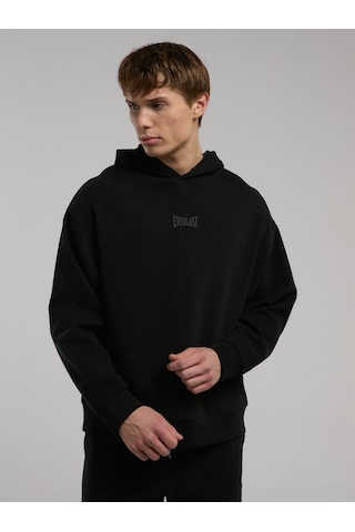 Everlast Ever Relaxed Comfort Kapüşonlu Siyah Erkek Sweatshirt Siyah