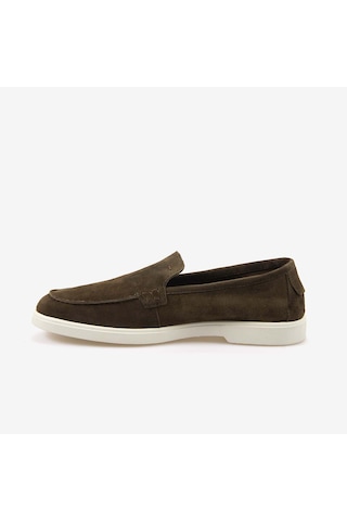 Kemal Tanca Erkek Loafer 0245 Haki Suet
