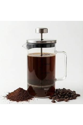 350 Ml Borosilikat Cam Termisil French Press Dayanıklı Cam Çay & Filtre Kahve Demleme, Bitki Çayı, Kahve Pr Diğer