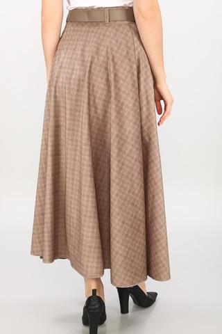 Soralline Kadın Etek Kışlık Fantazi Kumaş 779 Bej