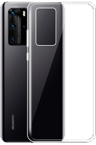 Huawei P40 Kılıf Zore Şeffaf Ince Ve Esnek Süper Silikon Kılıf Renksiz