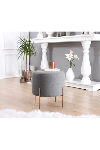 Lorencehome Copper Puf - Gri / Lorencehome