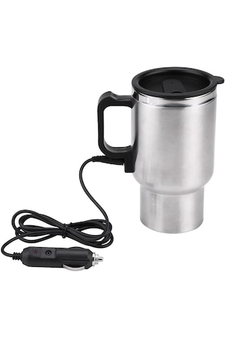 İnwelt Paslanmaz Çelik Araç Kettle Su Isıtıcı Termos Kupa Bardak 500 Ml, 12v