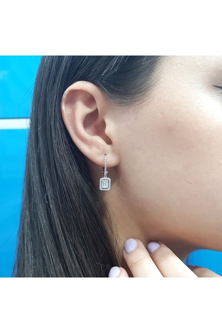 Lova 0,56 Karat Baget Pırlanta Küpe - 3030027