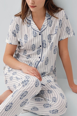 Pierre Cardin Kadın Beyaz Gömlek Pijama Takım Pc9215-s-v1 Beyaz