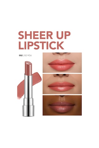 Flormar Nemlendirici Parlak Ruj (Ten) - Sheer Up Lipstick New - 002 So You - 8682536012003