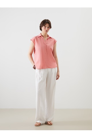 Lcwaıkıkı Classic Pembe Regular Fit Kadın Gömlek