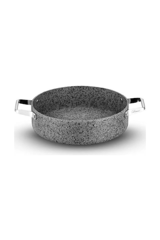 Brioni Stone-h Çizilmez Yanmaz Yapışmaz İndüksiyonlu 32 Cm Basık Tencere Gri