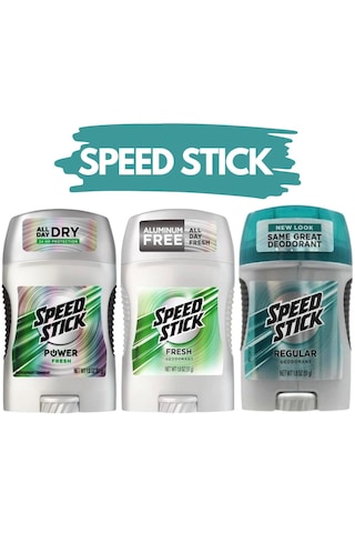 Speed Stick Fresh + Power + Regular Erkek Stick Deodorant 3 x 51 G