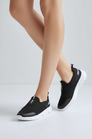 2231-Best of Anatomik Tabanlı Ultra Hafif Bağcıksız Unisex Yürüyüş Ayakkabısı Siyah - Beyaz